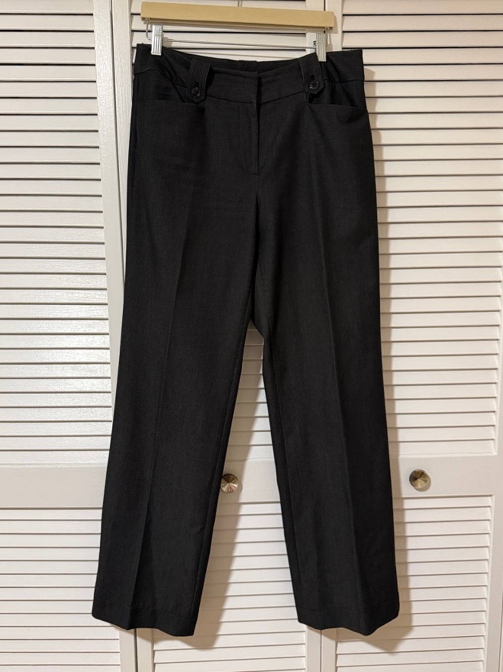 Women's Black Straight-Leg Dress Trousers